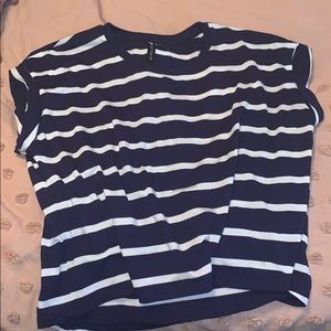 cotton on cropped stripe shirt